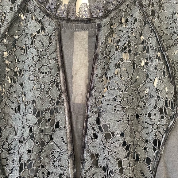 DEX Black Eyelet with mesh paneling midi dress | Sz S Goth Wednesday Halloween - Picture 5 of 15